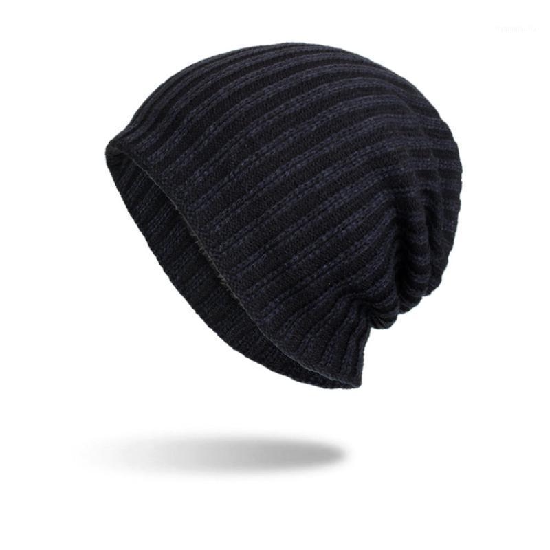 

Fashion Knitted Winter Hats For Men Thick and Warm Men Winter Hat Black Autumn Beanie Hat Wool Ski Hats Beanies Bonnet1