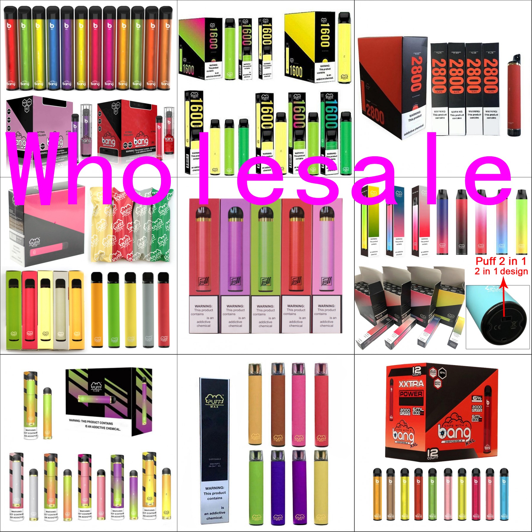 

Wholesale Puff Bar Plus XXL Puff Flow Glow Vape Pen Pod Kit Portable Vape starter Kits 1.4ml Pod Cartridges Battery Vaporizer