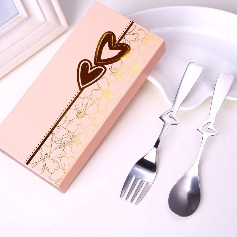 

Kitchen Spoon Sets Tableware & fruit fork stainless steel gift set Christmas figurines accessories dessert fork Wedding Gift11