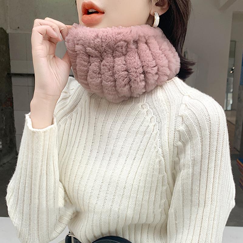 

Fashion Real Rex Fur Neck Women's Real Fur Headband Elastic Scarf 26 Colors S7418