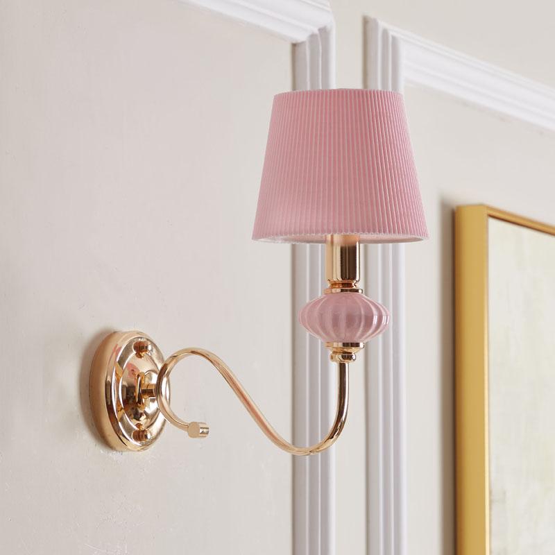 

Kids 1 Pcs LED pink Wall Lamp blue lampshade wall lighting Living Room Bedroom night light Children's Room E14 LED sconce