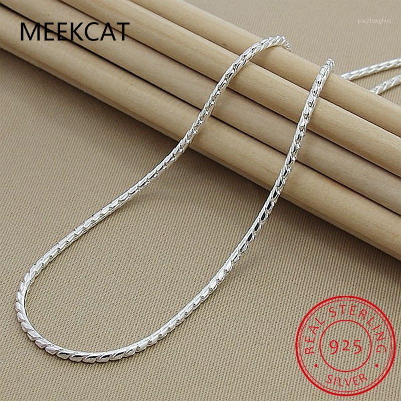 

Sterling Silver 3mm Snake Chain Necklace Woman Man Fashion Simple 20 Inches Jewelry Chains
