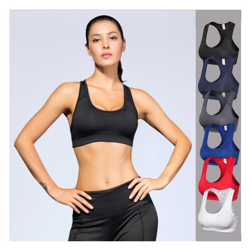 

Shockproof Wireless Yoga Bras Quick Dry Gym Underwear Womens Sports Bra, Black