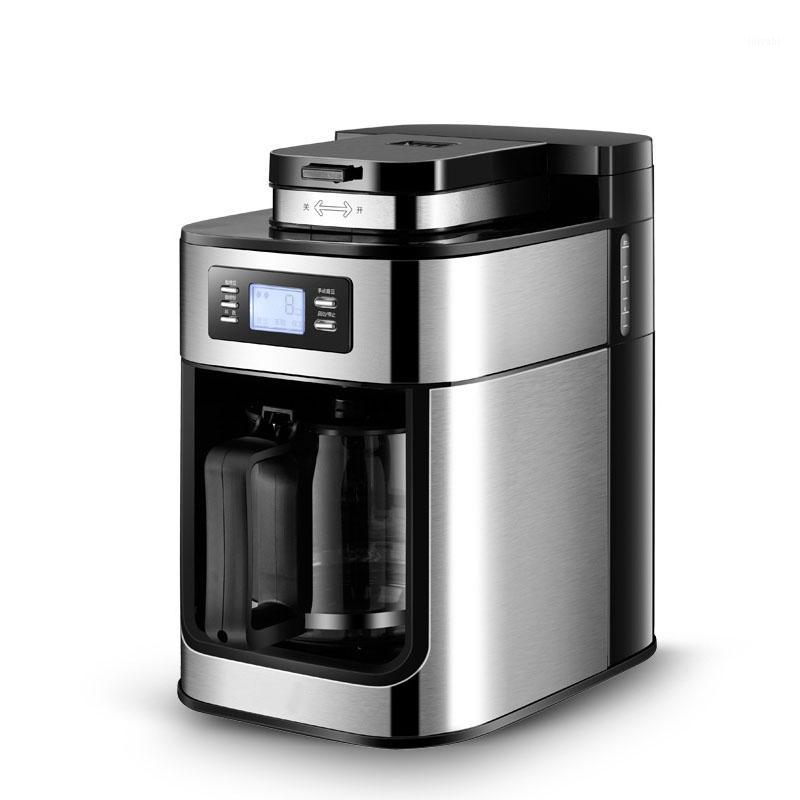 

2 In 1 Automatic Drip Coffee Maker Bean Grinder Electric Espresso Americano Coffee Machine Cups Free Adjustment Warm Keeping1