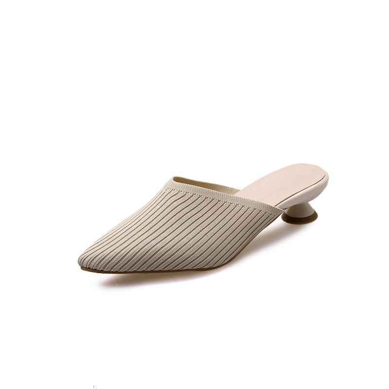 

2021 New Slippers Fabric Stretch Fashionable Women Women's Shoes MCJJ, Black