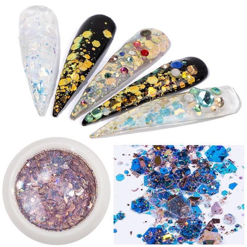

Chameleon Effect Yucca Flake For Nails Sequins Mirror Glitter Powder Chrome Pigment Glitter For Nails Dust