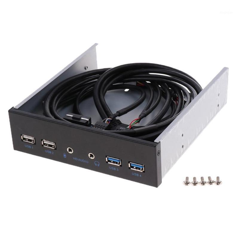 

Dual USB 3.0 2.0 Port HUB HD Audio Metal Floppy Drive Expansion Front Panel1
