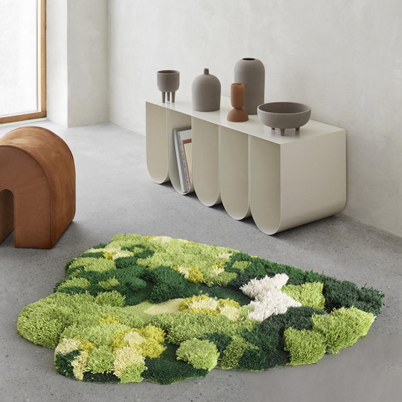 

Little forest handmade 3D wool area rug, Nordic big size bedside carpet, decoration children room bedside carpet, villa rug, As picture