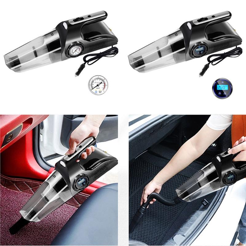 

4 in 1 Digital Screen Air Compressor Pump with LED Light Vacuum Cleaner Car Tire Inflator Vacuum cleaner for Home Car Dropship