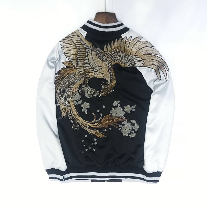

2020 New Arrival Embroidery Jacket Men Fashion Hip Hop Streetwear Bomber Jacket Men Coat Men Jacket Coat XXL, Black