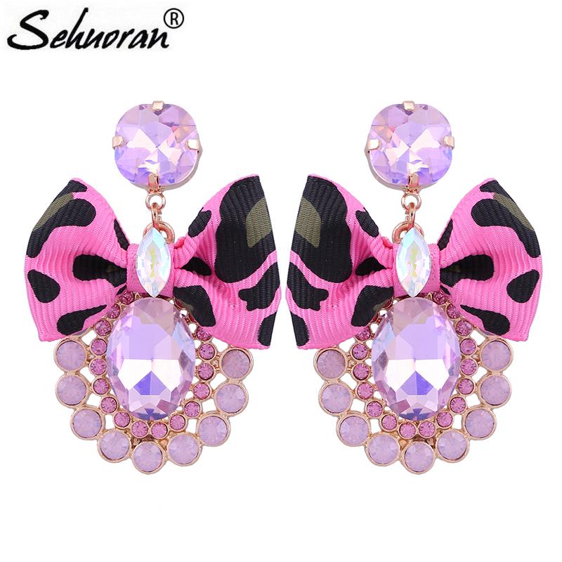 

Sehuoran Crystal Oorbellen Drop Earrings For Woman Zinc Alloy Butterfly Festival Pendientes Bohemian Earrings Statement