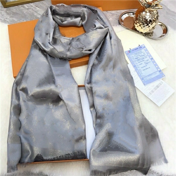 

Hot Beautiful Silk and wool Scarf Fashion Womens 4 Seasons Shawl Scarf letter flower Scarves Size about 180x70cm 5 Color