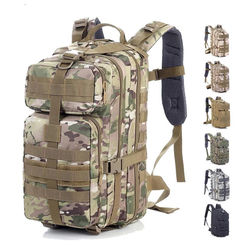 

Outdoor Bags Nylon Backpack Waterproof Bag Sports Trekking Climbing Rucksack Assault Hiking Fishing Hunting, Khaki