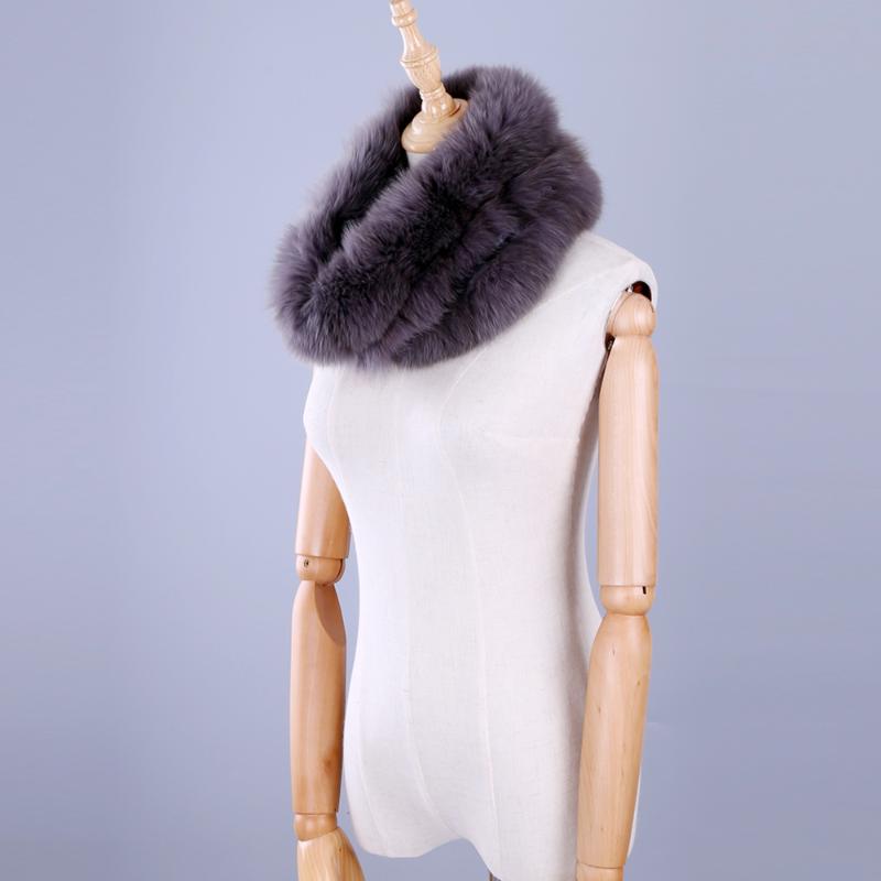 

2020 Hot Brand New Genuine Real Silver Fur Women's Lady Fur Scarf Scarves Ring Cowl Snood Cirle Infinity Scarf Wraps Shawl