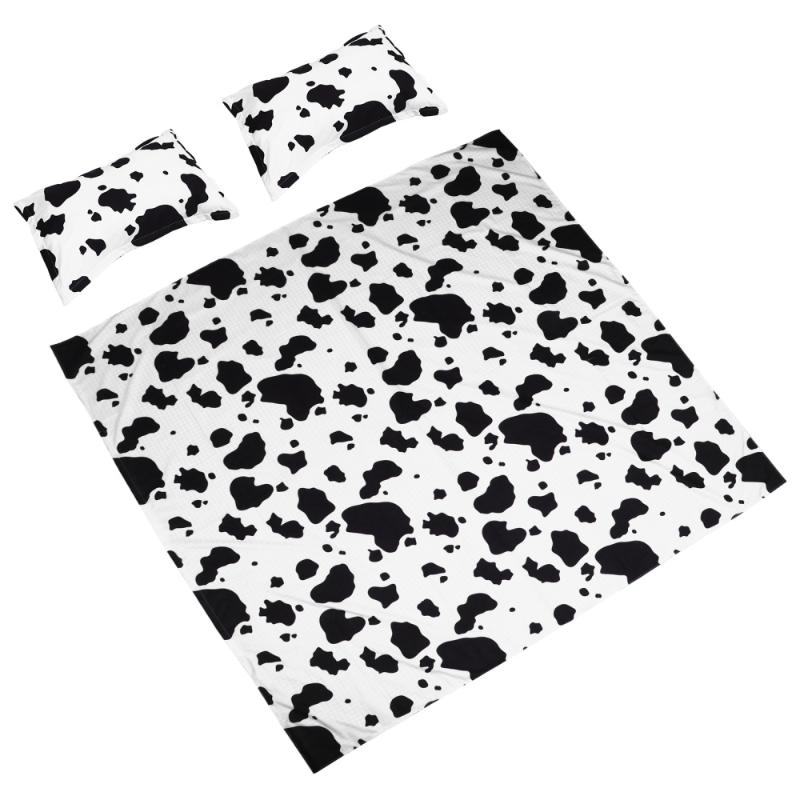 

3Pcs/Set Nordic Style Bedding Set Cartoon Cow Pattern Bedroom Cover Set, Assorted color