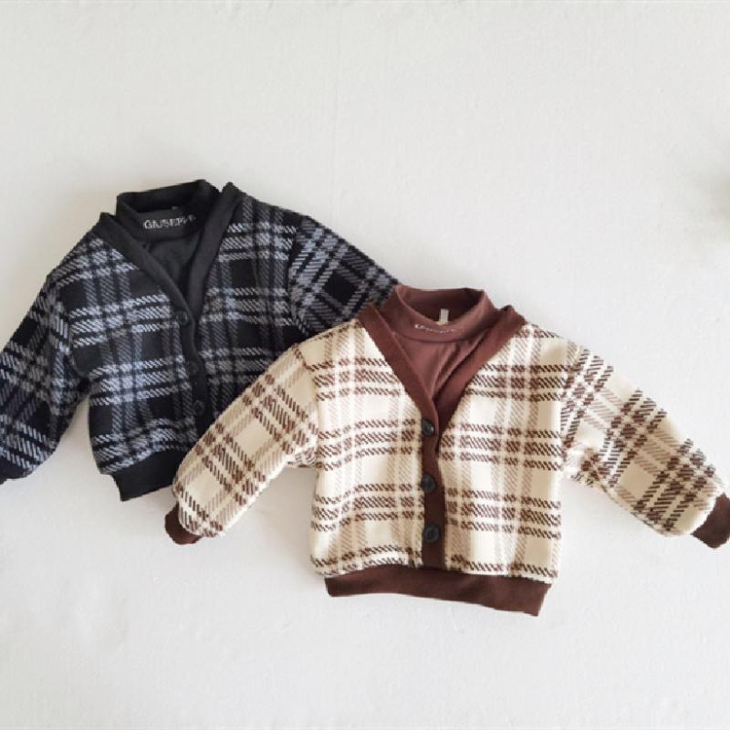 

Newborn Baby Clothes Plaid Winter Baby Jacket Turtleneck Boys Coat Thick Warm Toddler Outerwear For Kids Overcoat Cotton, No fleece