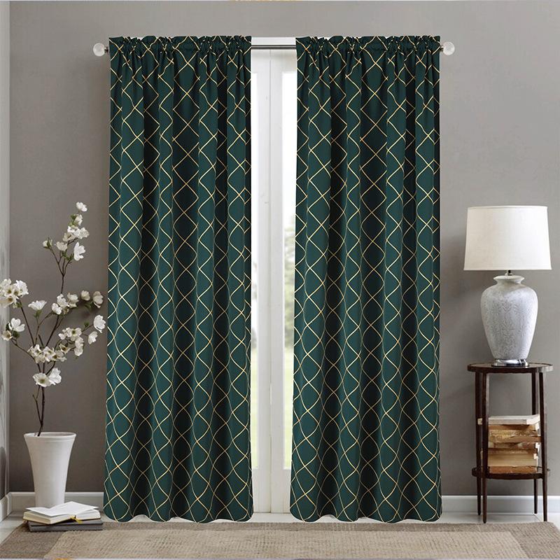 

New Nordic curtains stripe Geometric embroidery rod pocket curtain 50% shading rate Roman curtain customize solid color, Purple