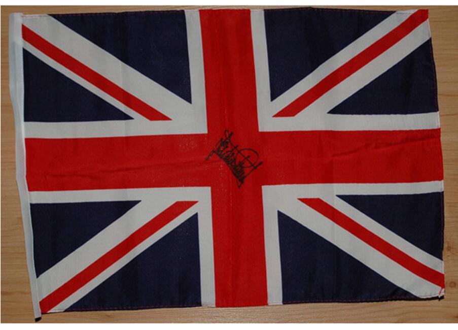 

Jackie Stewart Signed 11X17 inches United Kingdom Flag