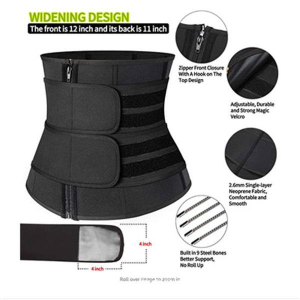 

Waist Support Sport Safty Trainer Slimming Belt Body Shapper Slim For Women Tummy Control Strap Corset Trimmer Girdle, Black