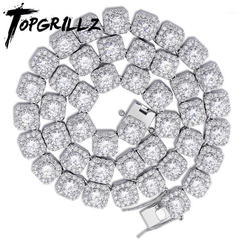 

10MM Quality Prong Set Big Size Solitaire Tennis Chain Necklace Mens Iced Out Bling CZ Charm Hip Hop Fashion Jewelry 18" 22"1