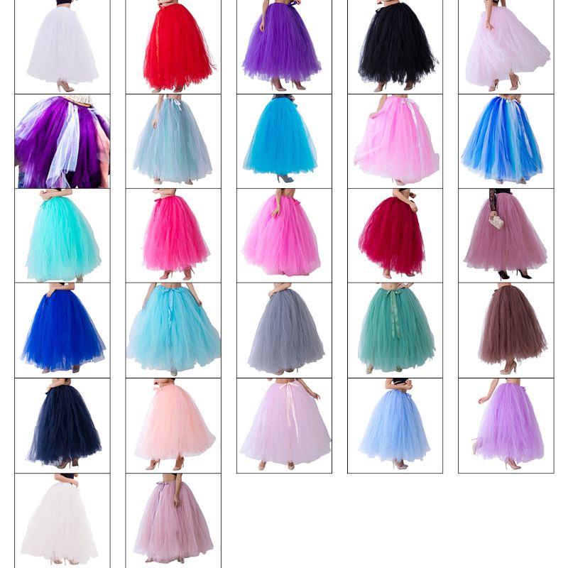 

Adult Dress Tulle Fluffy Skirt Bridesmaid Bride Dance Performance Skirts E56B, 16