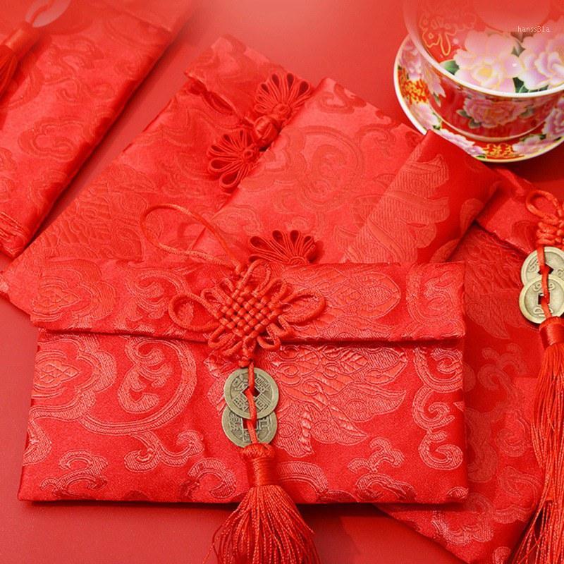 

Lucky Money Bag Chinese Style Red Envelope Cloth Happy New Year Art Betrothal Gift Bag High-grade Brocade Wedding Tassel Bags1