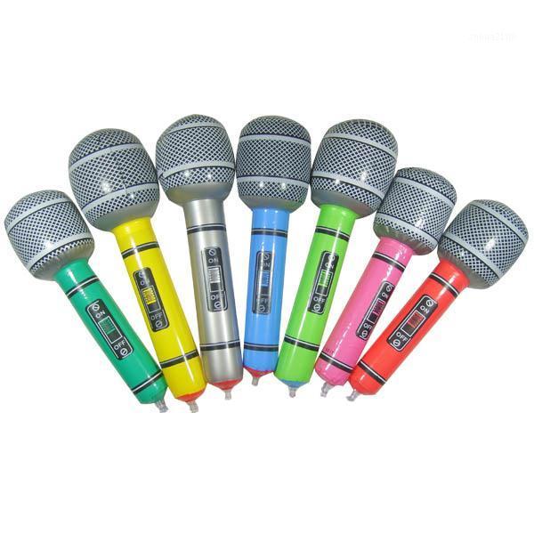 

Wholesale-New Hot Inflatable Microphone Blow Up Singing Party Time Star Disco Toy Children Gift Party Supplies1