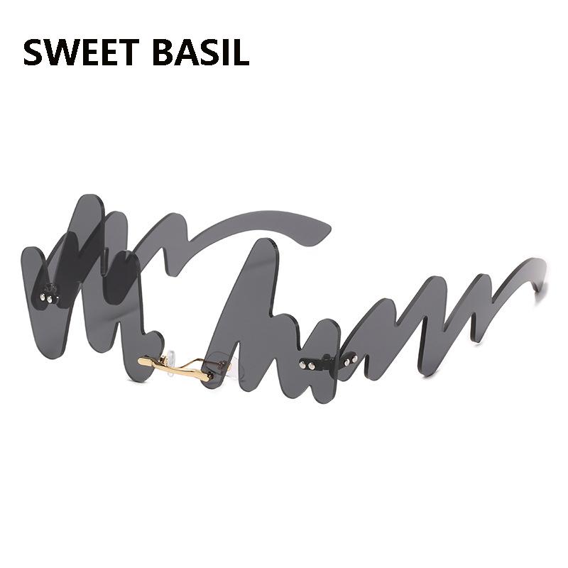 

SWEET BASIL 2021 New Rimless Sunglasses Women Vintage Cool Gradient N Wave Steampunk Sun Glasses Female Unisex UV400 Oculos