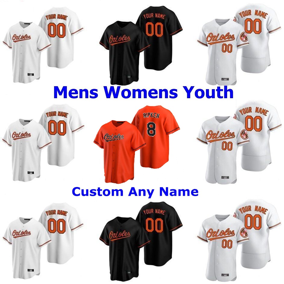 

New 2020 Men Women kids Cal Ripken Jr Chris Davis Kolten Wong Adam Jones Chance Sisco Jim Palmer Dylan Bundy Santande Baseball Jerseys, As shown in illustration