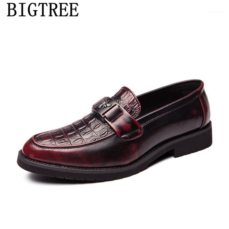 

Loafers Men Dress Shoes Leather Coiffeur Crocodile Shoes for Men Formal Fashion Slip Dress Classic 2020 Zapatos Hombre1, Black