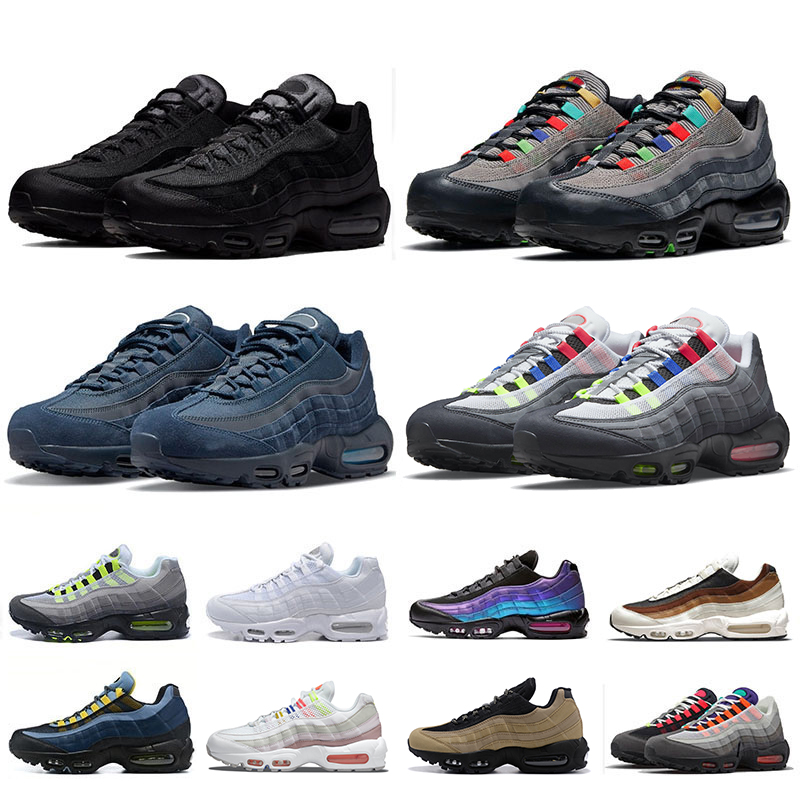 

95 95s Sport Running Shoe Mens Womens Mesh Sneaker Classic Adam West Designer Batman Speed White Greedy 3.0 Black Vintage TV Midnight Navy Blue OG Trainers Size 36-46, 40-46 yin yang black