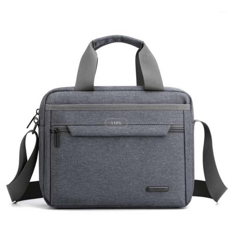 

Multipocket Large Capacity Shoulder Bag Polyester Messenger Bag Mens Multifunctional Briefcase Work Package Backpack with Zipper1, Black