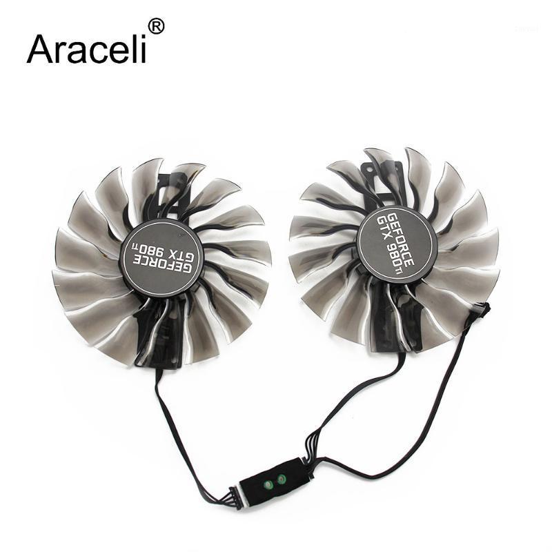 

2pcs/set 95mm GAA8S2H GTX 980 Ti Alternative GPU VGA Cooler Fan For MAXSUN Palit GTX 980Ti Grahics Card VGA Replacement1
