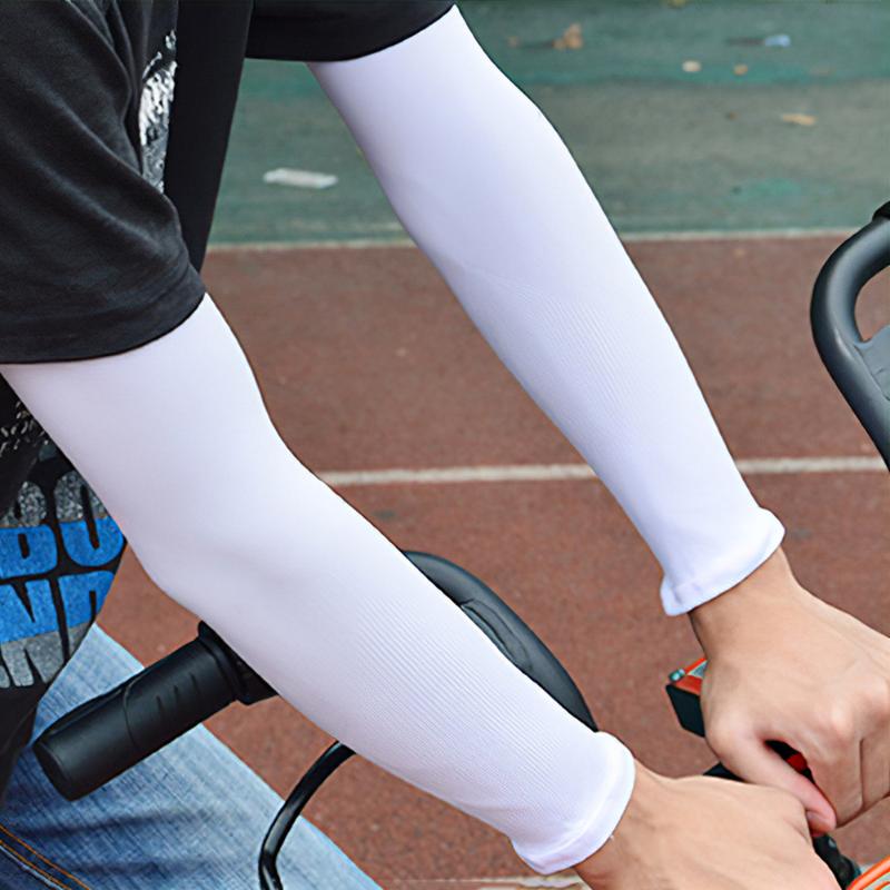 

Cycling Running Arm Sleeve Bicycle UV Protection Cuff Cover Bike Sport Arm Warmers Cool Men Women Cycling Sleeves, Black