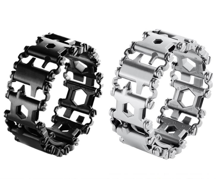 

EDC Outdoor Survival Jewelry Bracelet 29 in 1 Stainless Steel Wearable Bracelet Outdoor Accessories Multifunctional Bracelet
