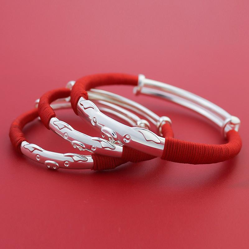 

99.99 million foot Sterling Silver Baby Pig bracelet for boys and girls