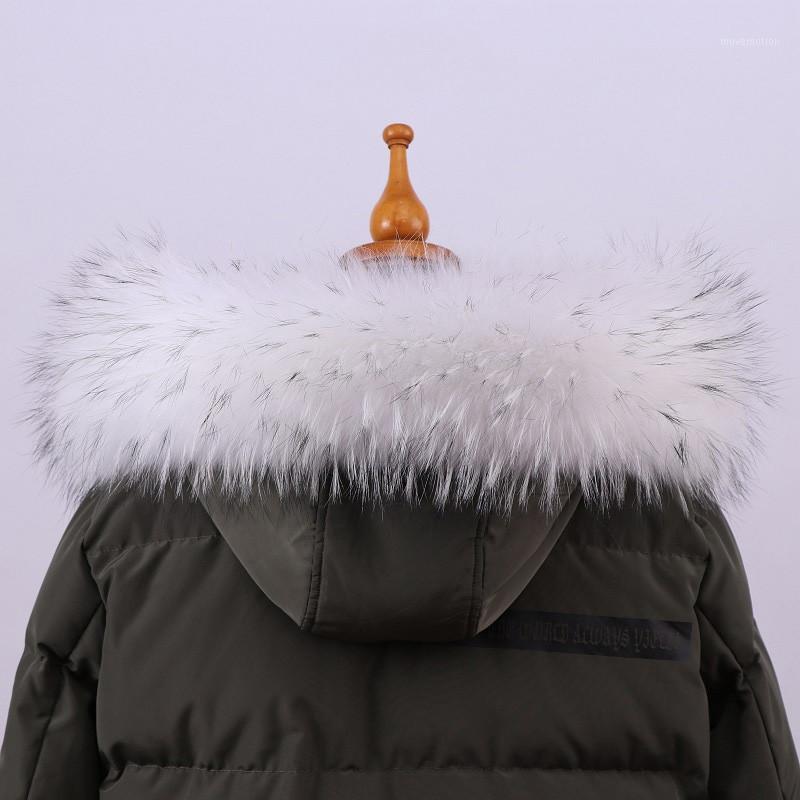 

Natural Raccoon fur Scarf Real Fur collar For Women's Parka Coat Hood Trim Large Raccoon Scarves Winter Thick Warm Shawl1