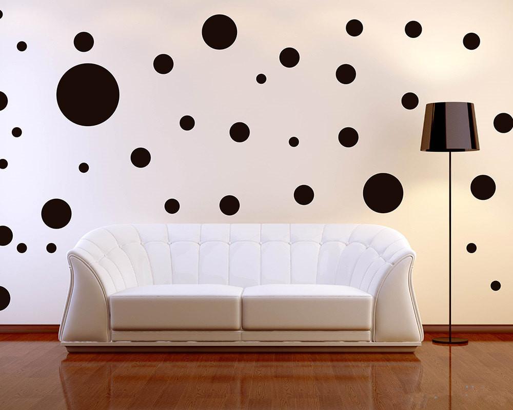 

64Pcs/Lot Multi-Size Assorted Round Cycling Shape Polka Dots Wall Sticker Decal