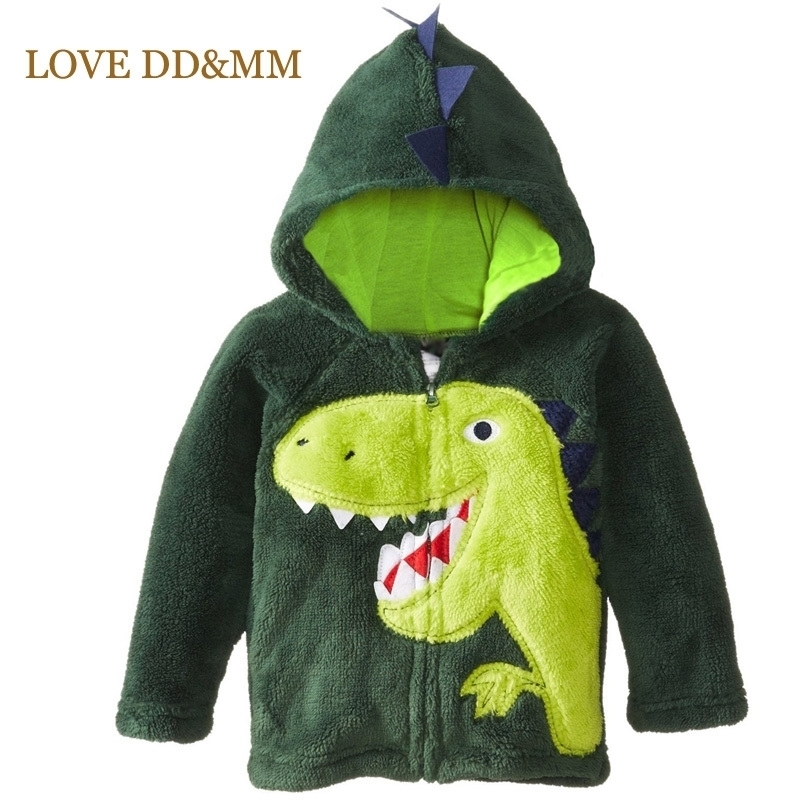 

LOVE DD&MM Baby Coats Clothes Boys Girls Dinosaur Hoodie Fleece Cartoon Dog Kids Sweaters Jackets Children's Clothing 201106, Green 2