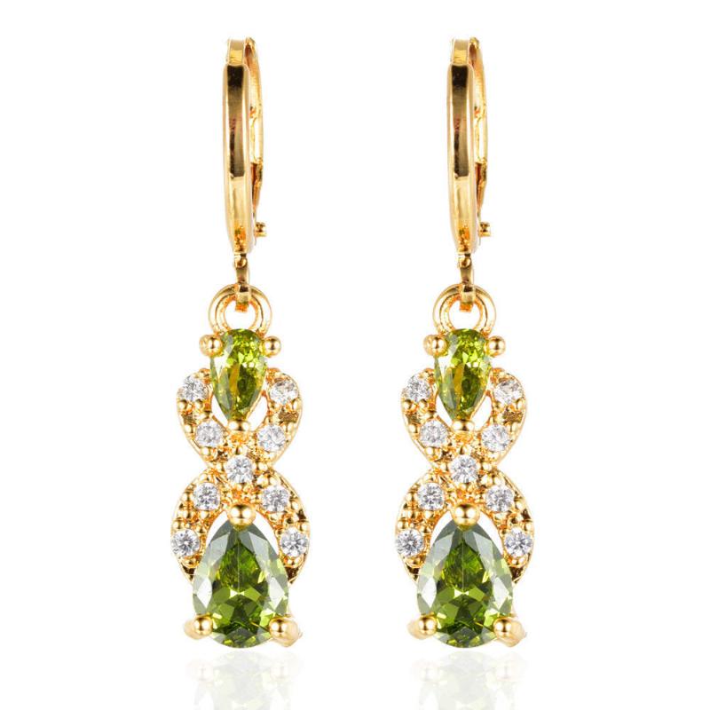 

Drop Water-shaped Diamond Earrings 18k Gold Multi-color Brincos Perola Bizuteria Orecchini Perle Kolczyki Drop Earring for Women