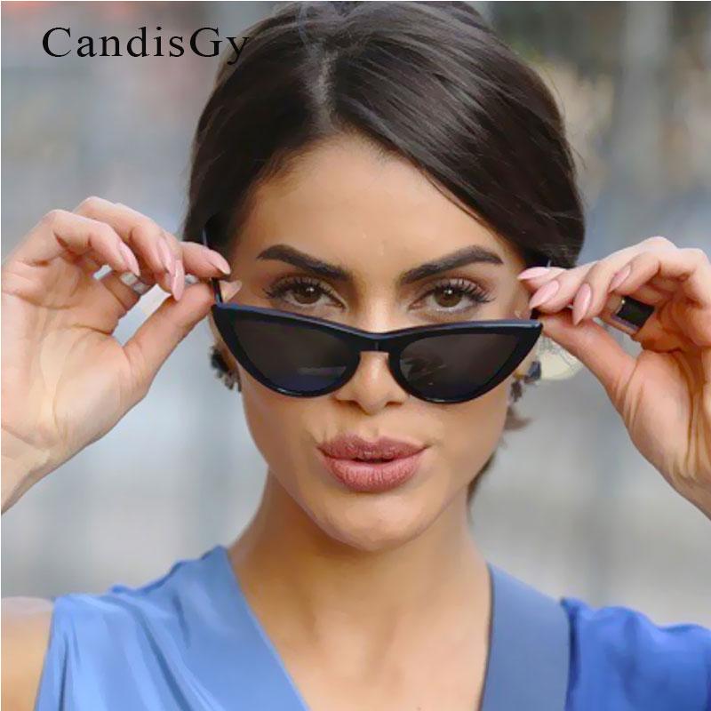 

New Arrival 2021 Women Flat Lens small Sunglasses Lady Top Quality Retro Cateye Fashion Sun Glasses Cat Eye