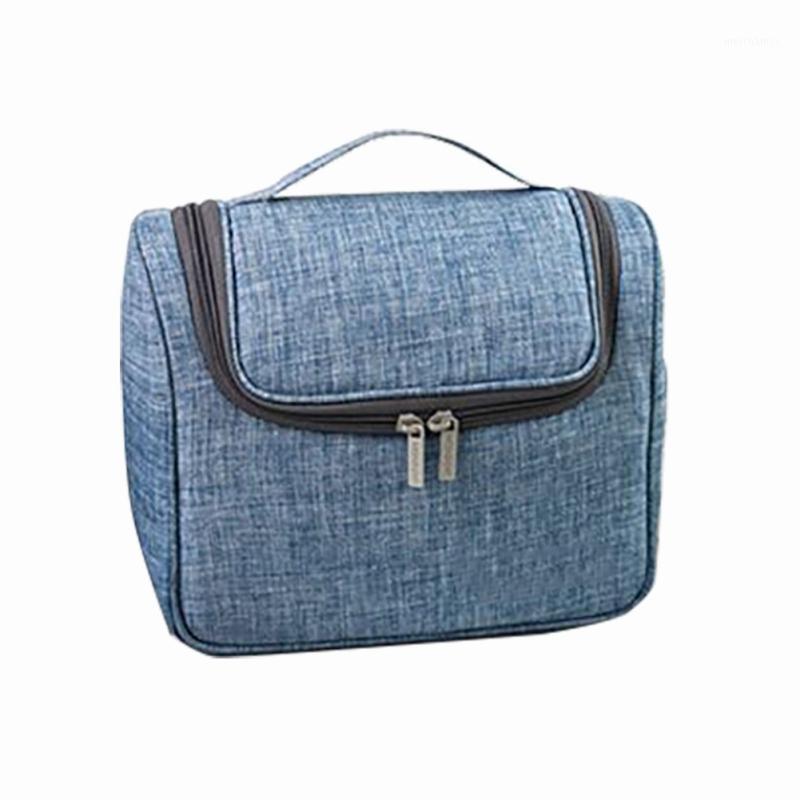 

Women Portable Travel Quality Clear Toiletry Wash Bag with Hanging Hook Waterproof Zippered Cosmetic Makeup Storage Organizer1, Sky blue