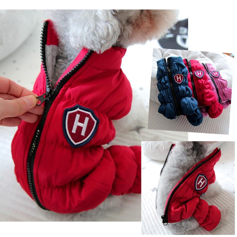 

Sleeveless Snow Dog Tracksuit Pet Winter Warm Zipper Pet Costumes For Small Puppies Drop Shipping Cat Shop Supplies Shih Tzu, Red