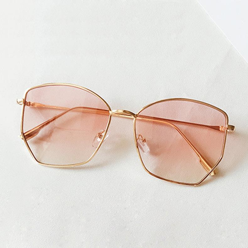 

Lrregular Sunglasses Women 2020 Fashion Metal Clear ocean lens Retro Sun glasse UV400 vintage Oversized Sunglass okulary