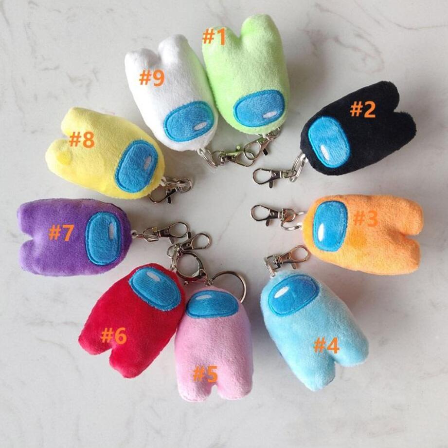 

Fast DHL Anime Game Among Us Keychain Trust No One AmongUs Plush Toys Stuffed Doll Bag Key chain Pendant Xmas Gifts Red Small Plushie FY7331
