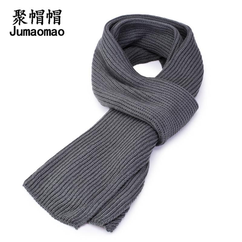 

Winter Pure Color Knit Scarf Male Collar Contracted Men Wool Scarf Warm Thickening Shawl Scarves for Ladies Bufanda Hombre
