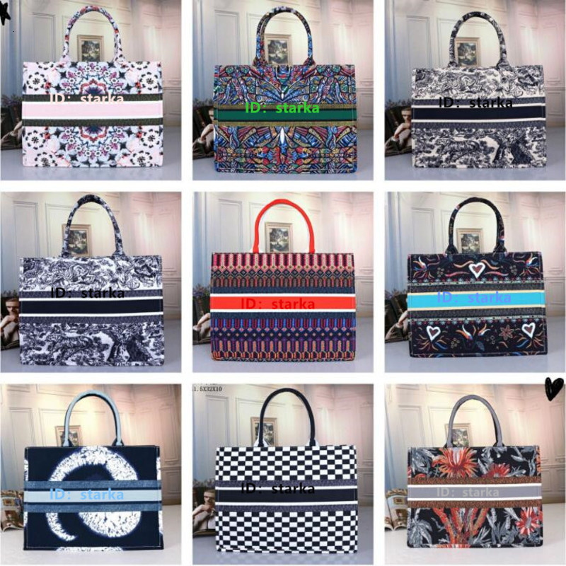 

new top quality Classic Colorful Book Totes Designer handbag embroidered bag large capacity Travel Canvas shopping bags Embroidery