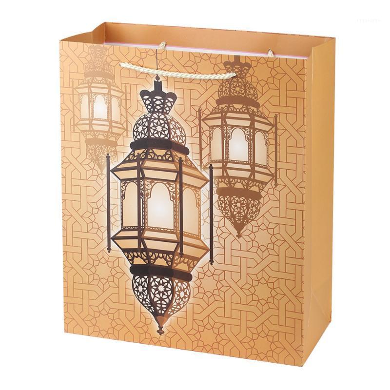 

10pcs/lot Eid Mubarak gift paper bag Ramadan paper golden glitter wedding baby gift birthday bag party decoration1