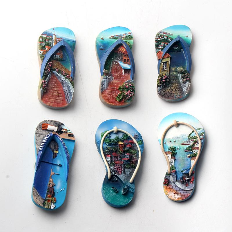 

Resin 3D Fridge Magnet Slipper Shape Travel Souvenir Refrigerator Magnetic Sticker Craft Home Decor Souvenir