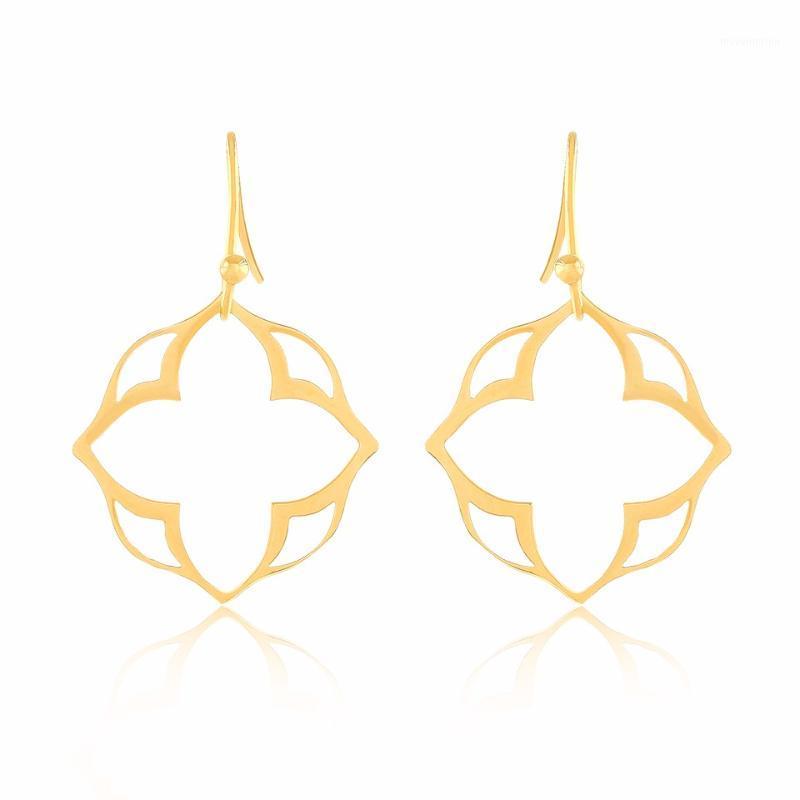 

Bohemia Gold Charm Clover Drop Earrings For Women Vintage Jewelry Gifts Stainless Steel Gold Silver Color Brincos Bijoux Femme1